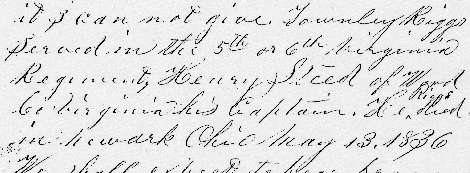 War of 1812 Widow's Pension, undated letter from Sarah Danforth, Newton Co., MO, to William Preston