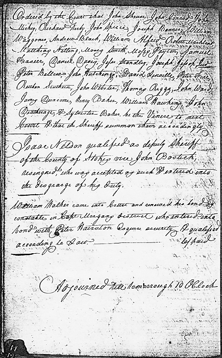 County Court of Pleas and Quarter Sessions, Stokes County, North Carolina, 05 Dec 1794