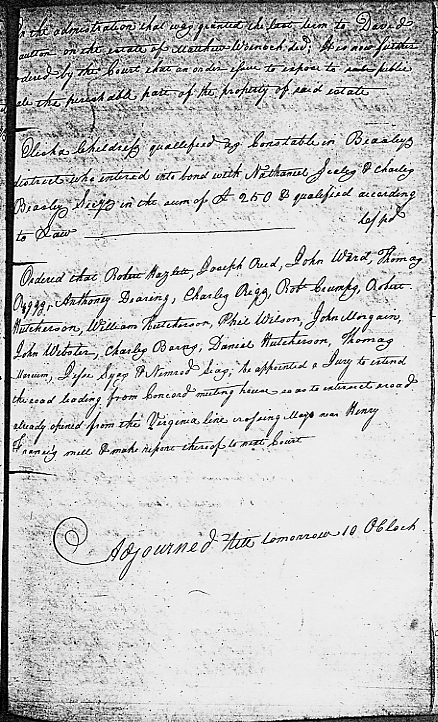 County Court of Pleas and Quarter Sessions, Stokes County, North Carolina, 03 Mar 1795