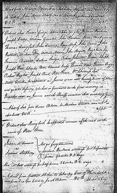 County Court of Pleas and Quarter Sessions, Stokes County, North Carolina, 10 Sep 1795