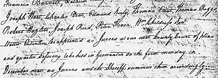 Jury Duty, 10 Sep 1795