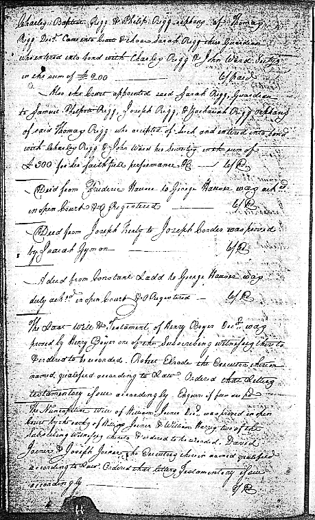 County Court of Pleas and Quarter Sessions, Stokes County, North Carolina, 06 Dec 1796
