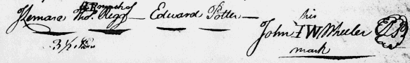 Thomas Rigg attested to Richard Morris's will