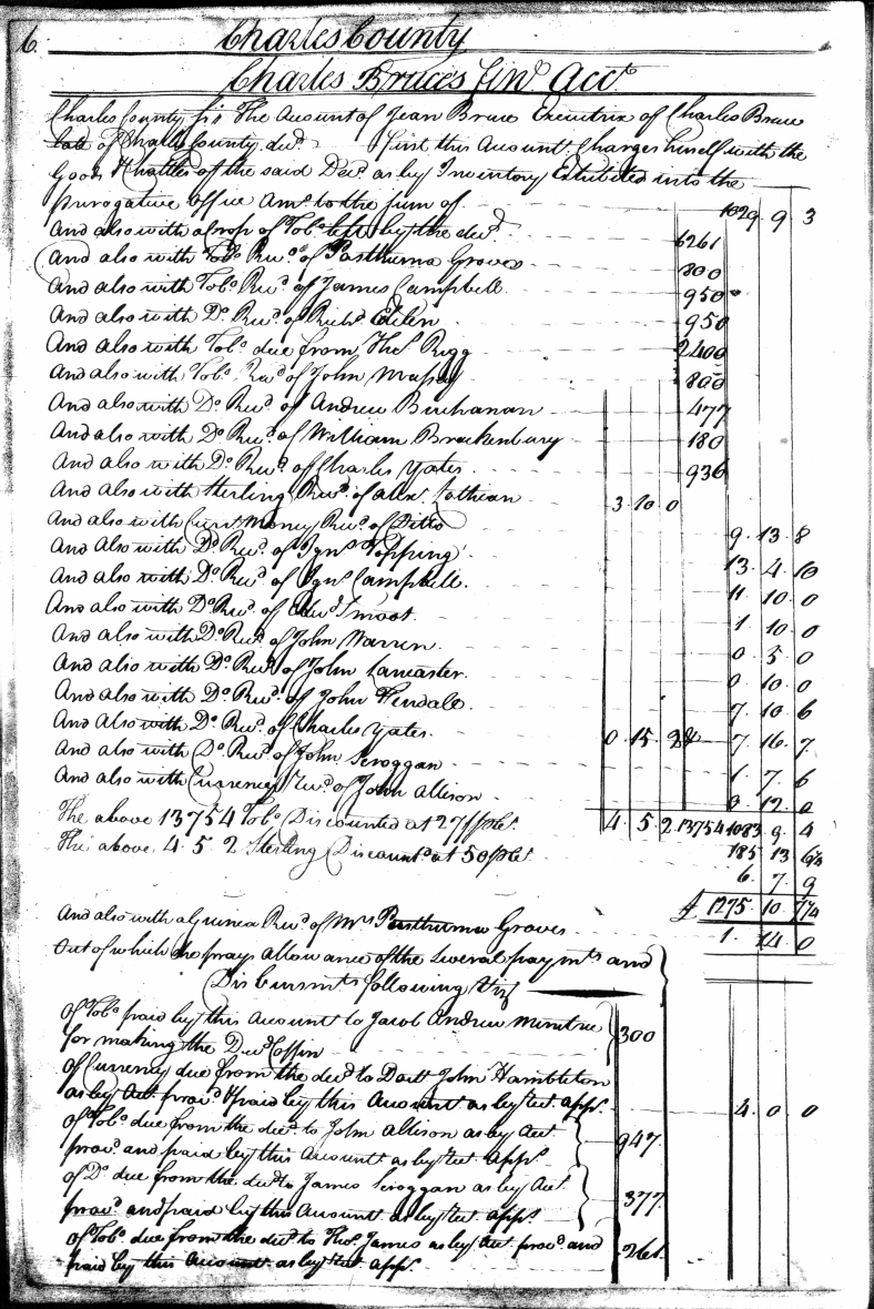 Charles Bruce's Final Account of 3 Dec 1761, page 6