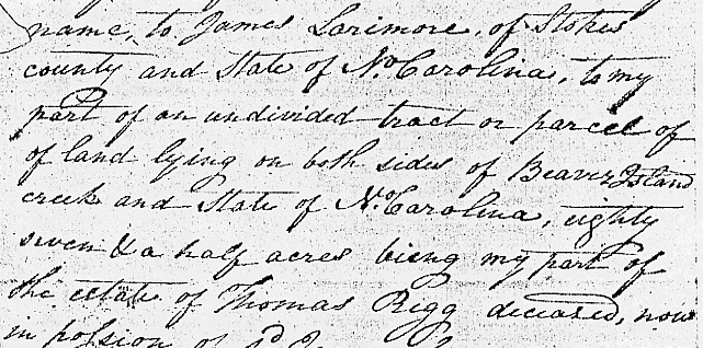 Zachariah Rigg's Power of Attorney, 16 Sep 1809
