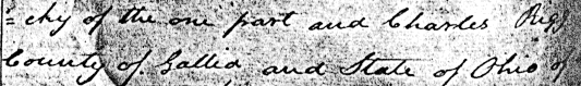 Charles Rigg purchased 200 acres of land in Greenup Co., KY, 18 Apr 1812