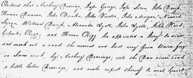 Thomas Rigg appointed to a jury to lay out a road.